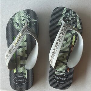 Havaianas Star Wars Black and Grey Flip Flops